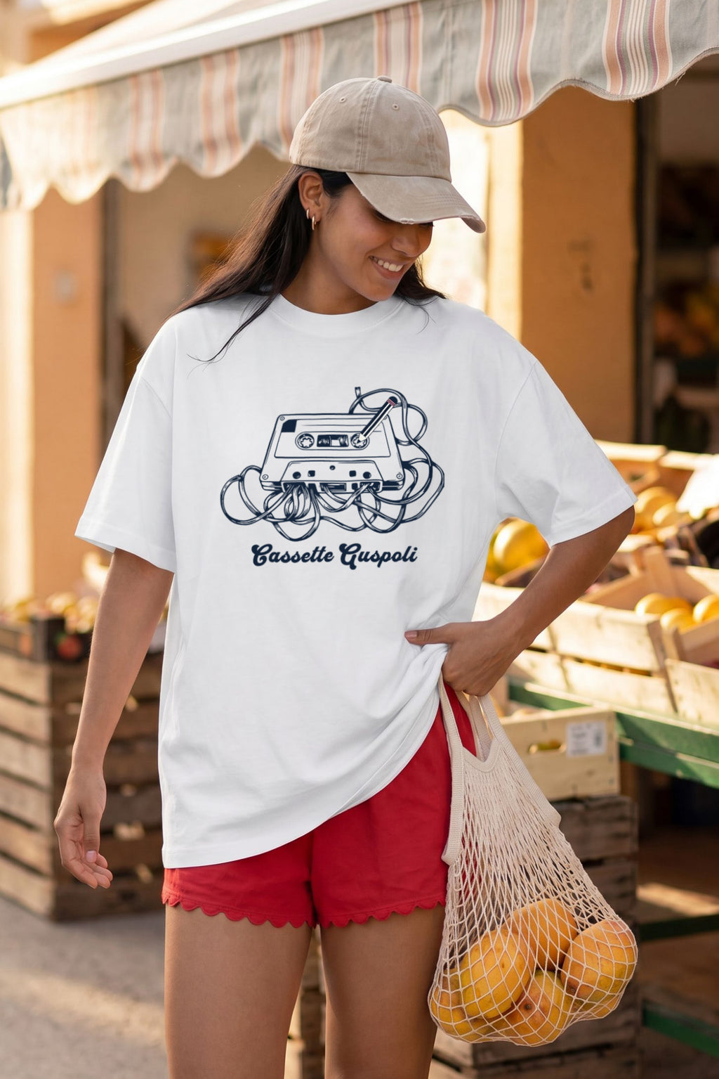 Cassette Guspoli | Unisex Oversized T-Shirt