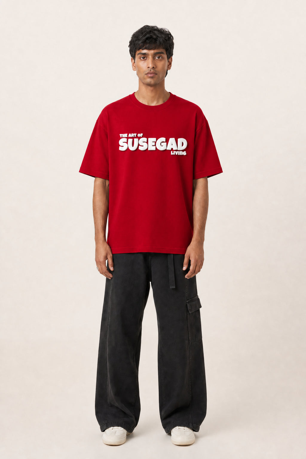 The Art of Susegad Living | 3D Puff Print Oversized T-Shirt