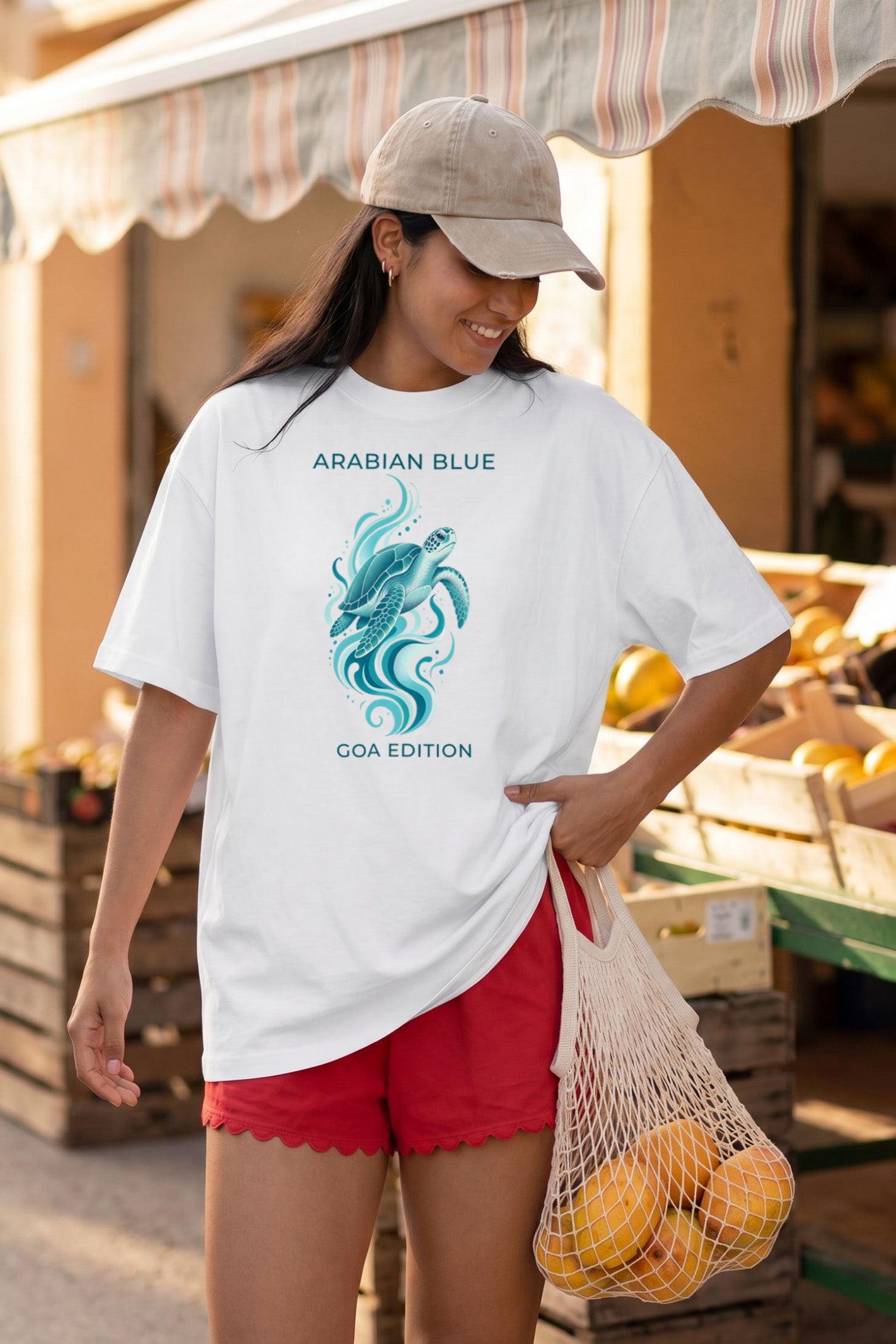 Arabian Blue Turtle | Unisex Oversized T-Shirt