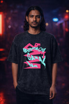 Bhivpachi Garaz Na | Unisex Acid Washed Oversized Tee