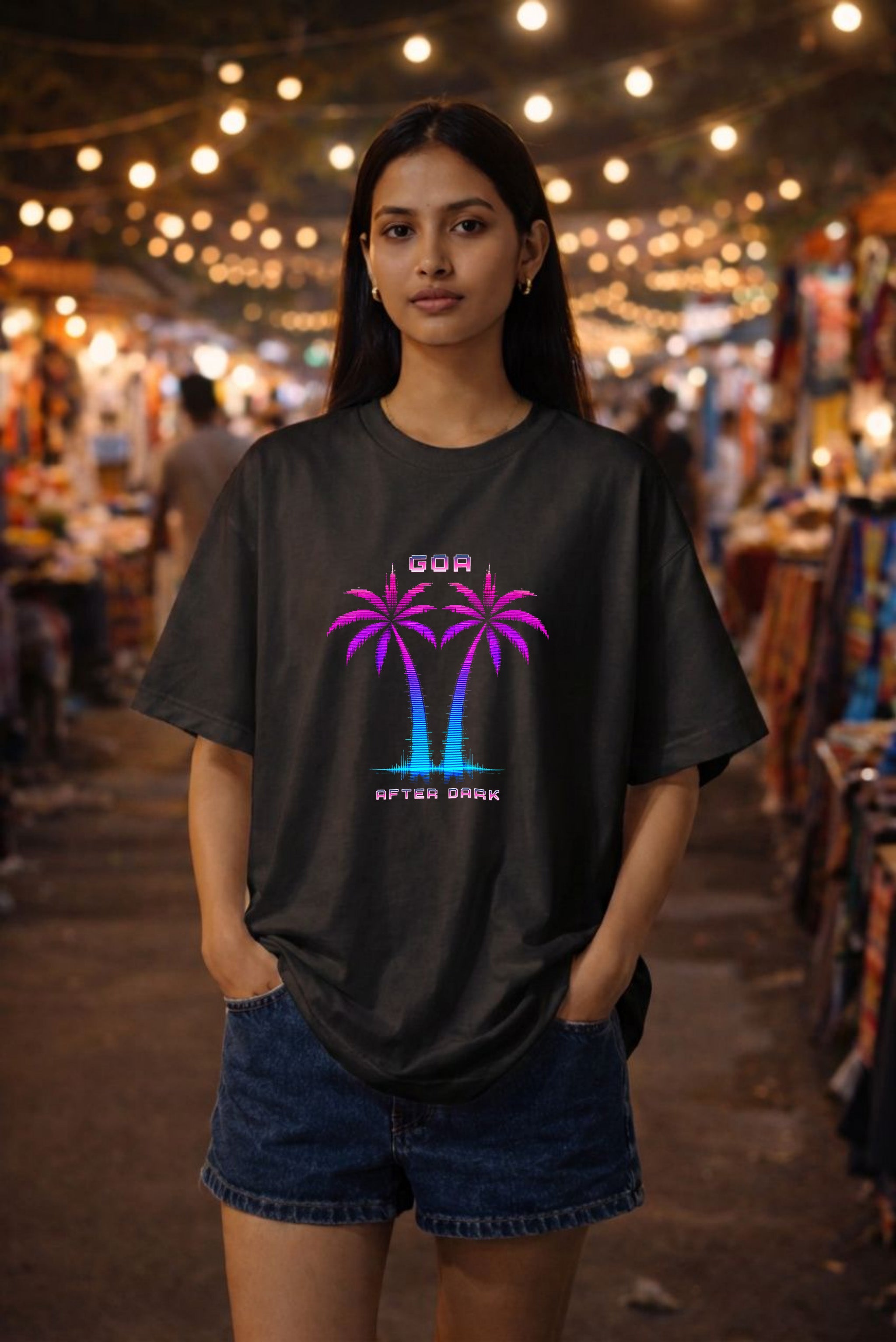 Goa After Dark | Unisex Oversized T-Shirt
